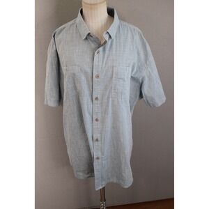 Kuhl Mens Karib Stripe Shirt XXL Short Sleeve Button Up Blue Hiking Outdoor